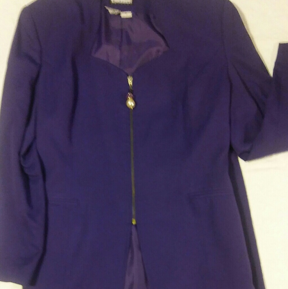 Purple E Style Skirt Suit